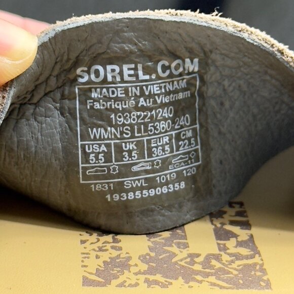 Sorel Ash Brown Ella Suede Leather Strappy Open Toe Flat Sandals Size 5.5 NEW! - Picture 7 of 8